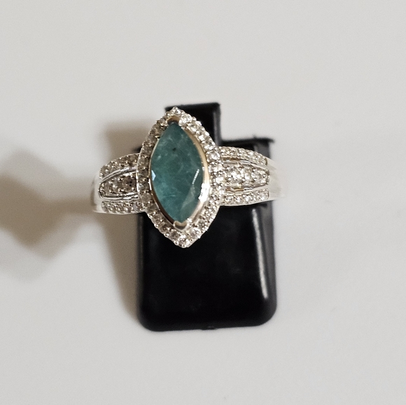 Earth Mined Grandidierite Ring in Platinum over Sterling Silver Sz 7! ✨️ - Picture 4 of 7